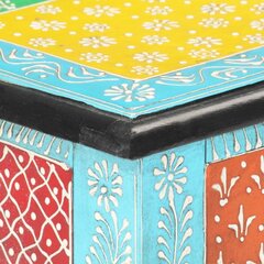 vidaXL Käsinmaalattu konsolipöytä 80x35x75 cm täysi mangopuu hinta ja tiedot | Sohvapöydät | hobbyhall.fi