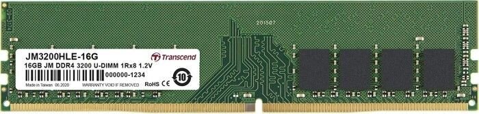 Transcend JM3200HLE-16G hinta ja tiedot | Muisti (RAM) | hobbyhall.fi