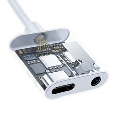 -Dudao USB Type C - USB Type C / 3.5mm mini jack kuulokesovitin ääni ja lataus valkoinen (L13T valkoinen) hinta ja tiedot | Puhelinkaapelit | hobbyhall.fi