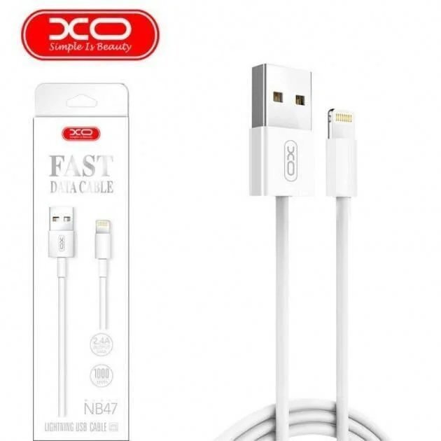 XO NB47, USB/Lightning, 1,0 m hinta ja tiedot | Puhelinkaapelit | hobbyhall.fi