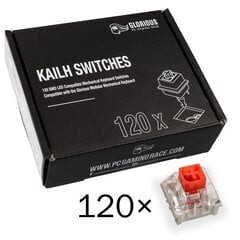 Glorious PC Gaming Race Kailh Box Red Linear & Silent 120 vnt hinta ja tiedot | Glorious PC Gaming Race Tietokoneet ja pelaaminen | hobbyhall.fi