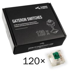 Glorious PC Gaming Race Gateron Green Switches | Clicky & Noisy (120 kpl) hinta ja tiedot | Näppäimistöt | hobbyhall.fi