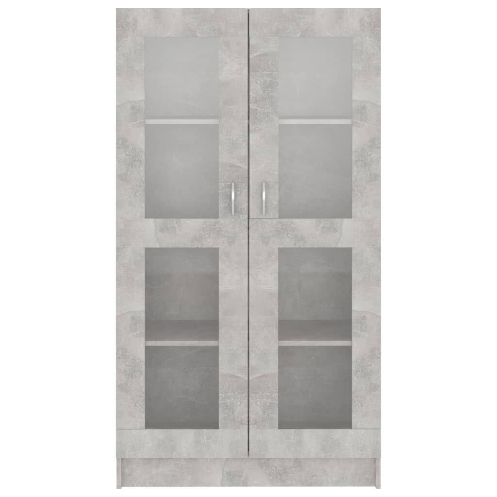 vidaXL Vitriinikaappi betoninharmaa 82,5x30,5x150 cm lastulevy hinta ja tiedot | Hyllyt | hobbyhall.fi