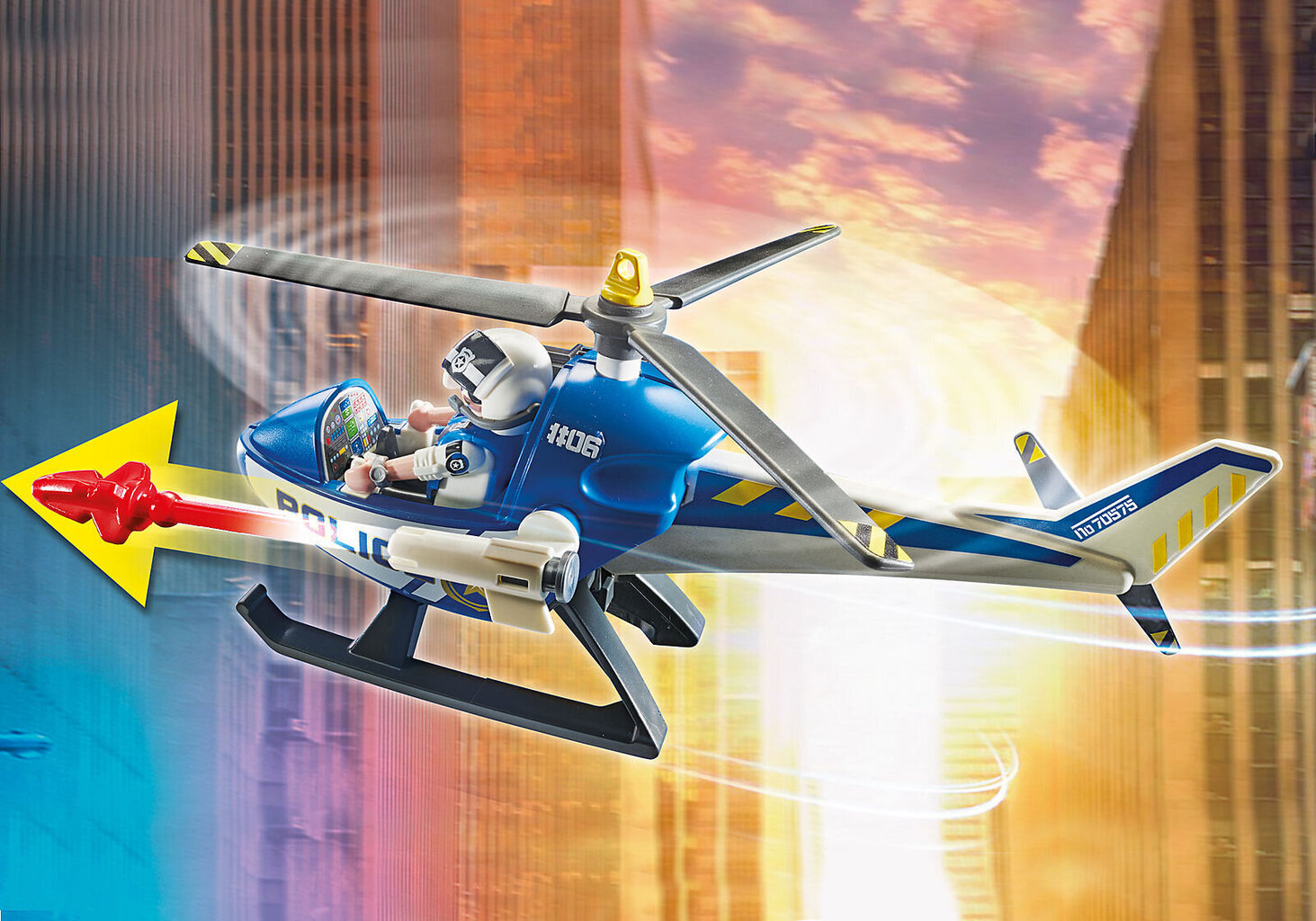 70575 PLAYMOBIL® City Action, poliisitehtävä helikopterilla hinta ja tiedot | LEGOT ja rakennuslelut | hobbyhall.fi