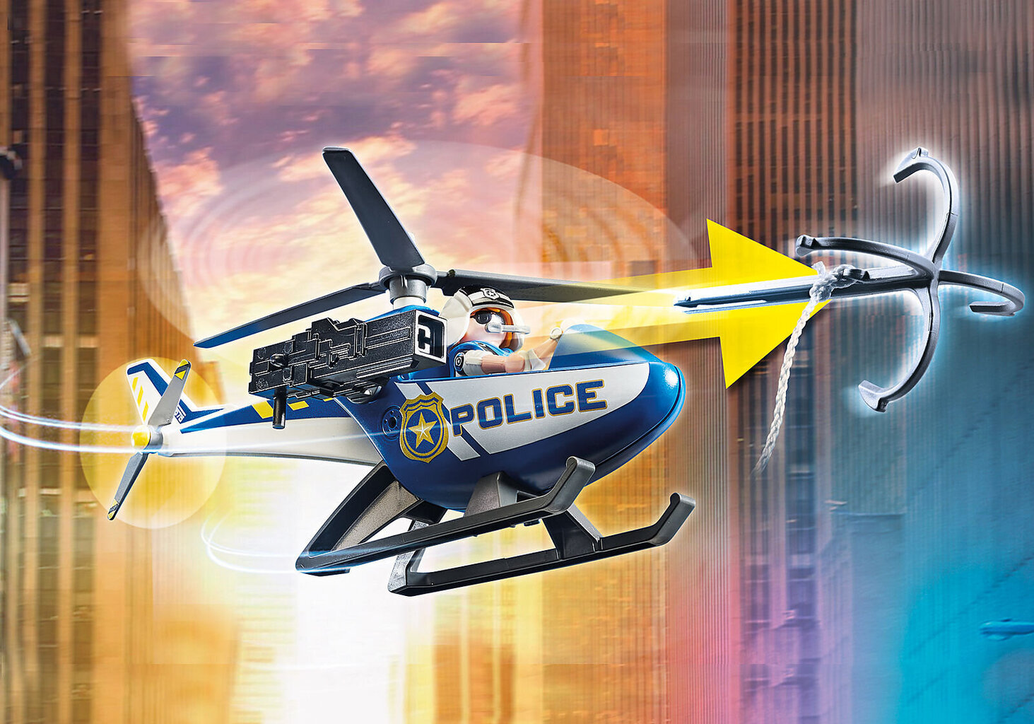 70575 PLAYMOBIL® City Action, poliisitehtävä helikopterilla hinta ja tiedot | LEGOT ja rakennuslelut | hobbyhall.fi