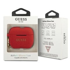 -GUACAPSILGLRE Guess Silicone Case for Airpods Pro Red hinta ja tiedot | Guess Tietokoneet ja pelaaminen | hobbyhall.fi