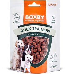 Boxby Duck Trainers, 100 g luonnollista herkkua koirille, jossa on ankan- ja kananlihaa. hinta ja tiedot | Koiran herkut | hobbyhall.fi