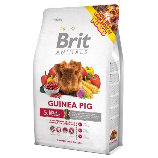 Brit Animals Guinea Pig täysrehu marsuille 1,5 kg hinta ja tiedot | Pieneläinten ruoat | hobbyhall.fi