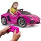 Sähköauto yhdelle lapselle Lamborghini Aventador Feber, pinkki hinta ja tiedot | Lasten sähköautot | hobbyhall.fi