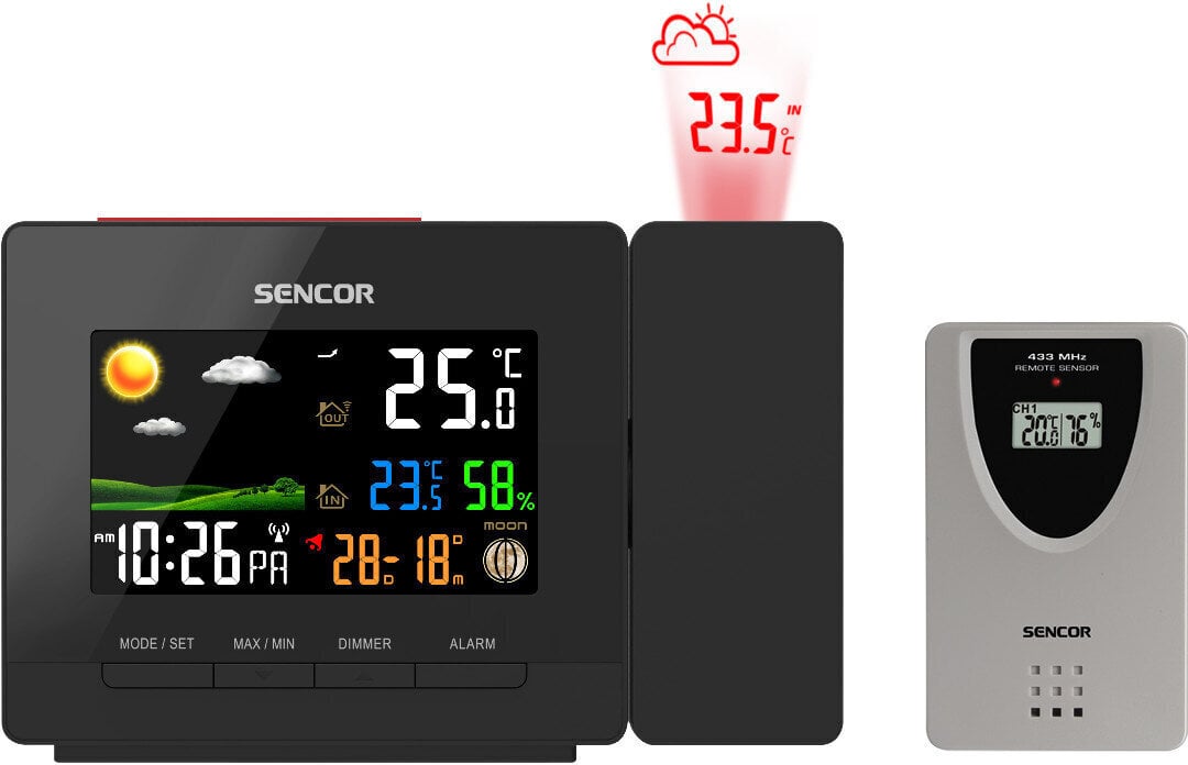 Sencor sääasema SWS5400. hinta ja tiedot | Sääasemat, lämpö- ja kosteusmittarit | hobbyhall.fi