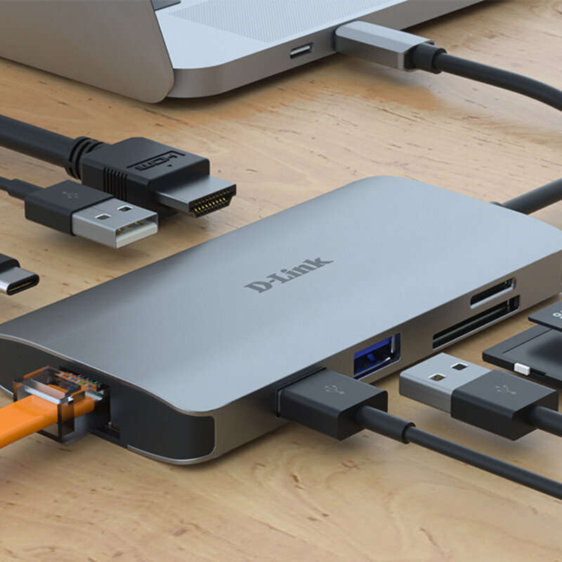 D-Link DUB-M810 3-väyläinen USB-keskitinasema hinta ja tiedot | Adapterit | hobbyhall.fi