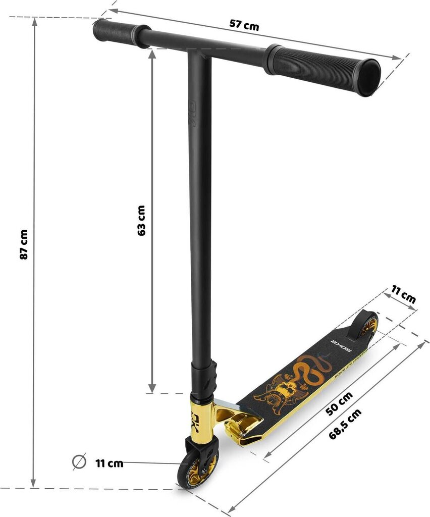 Potkulauta Soke XTR, keltainen hinta ja tiedot | Potkulaudat | hobbyhall.fi