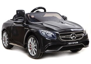 Lasten sähköauto Mercedes S63 AMG, lakattu musta hinta ja tiedot | Lean cars Ulkoilu | hobbyhall.fi