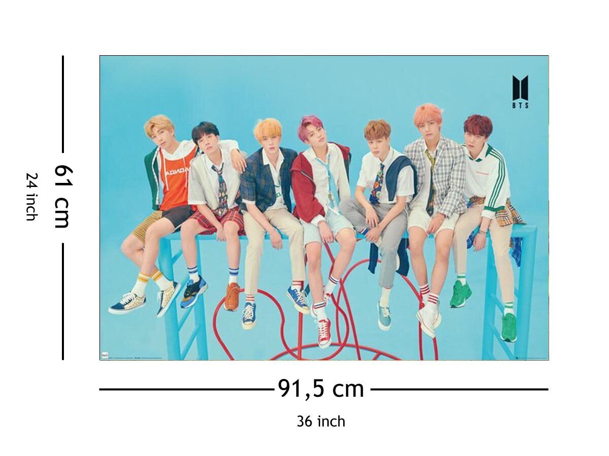 BTS kokoonpano – juliste 91,5 x 61 cm hinta ja tiedot | Taulut | hobbyhall.fi