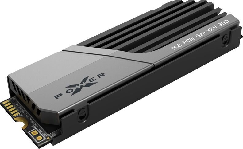 SILICON POWER PCIe Gen 4x4 XS70 Sisäinen kiintolevy SSD 4TB M.2 2280 NVMe 1.4 (SP04KGBP44XS7005) Musta, harmaa hinta ja tiedot | Kovalevyt | hobbyhall.fi