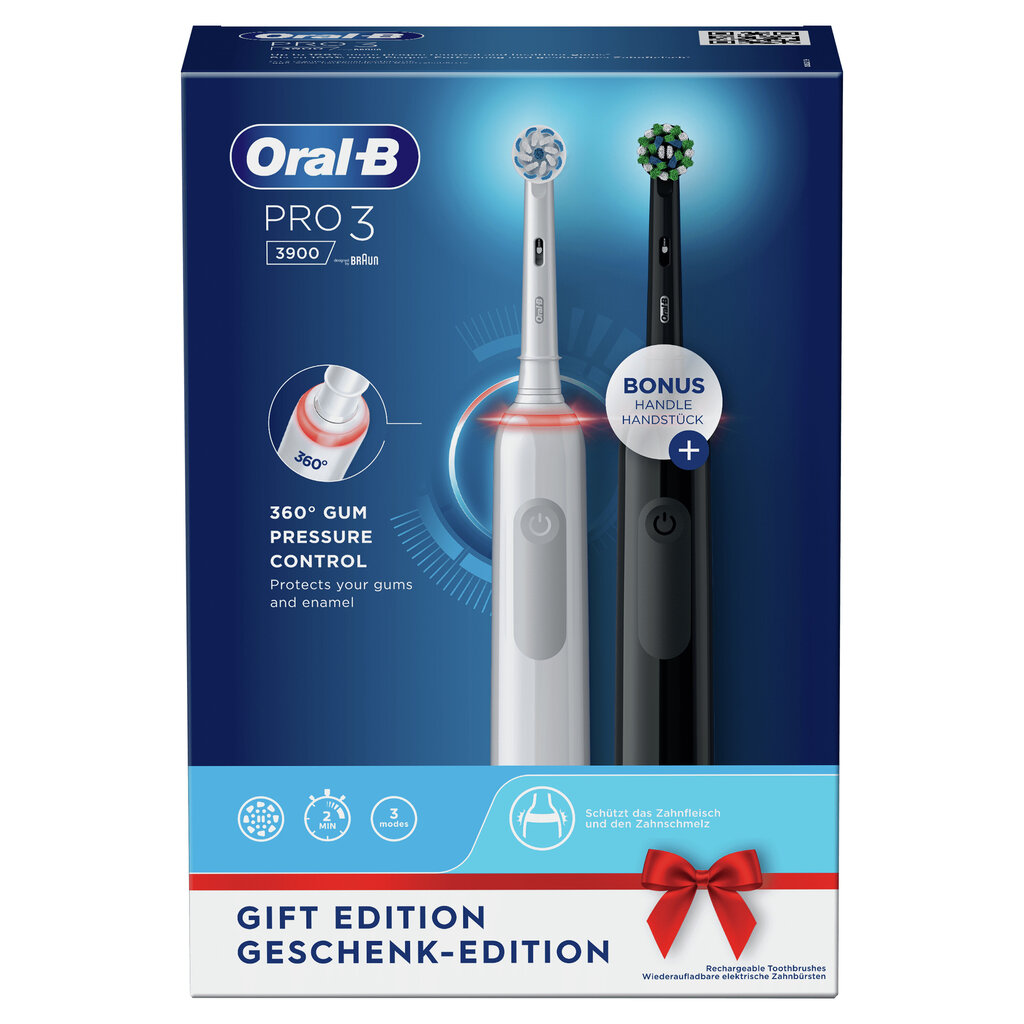 Sähköhammasharja Oral-B Pro 3 3900 hinta ja tiedot | Sähköhammasharjat | hobbyhall.fi