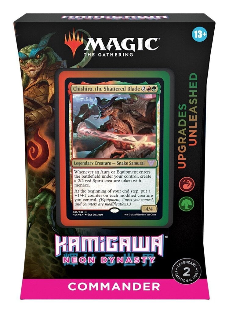 Lautapeli MTG - Kamigawa Neon Dynasty Commander Deck - Upgrades Unleashed, FI hinta ja tiedot | Lautapelit ja älypelit | hobbyhall.fi