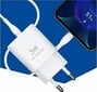 Laturi Borofone 3MK HyperCharger 20W 1xUSB-C + 1xUSB-A PD / QC valkoinen hinta ja tiedot | Puhelimen laturit | hobbyhall.fi