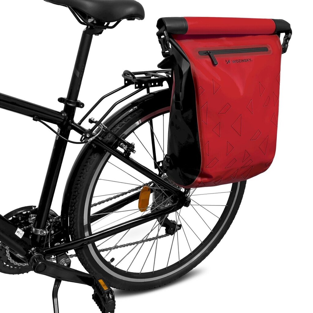Wozinsky vedenpitävä reppu polkupyörälaukku 2in1 23l punainen (WBB31RE) hinta ja tiedot | Pyöräilyreput | hobbyhall.fi