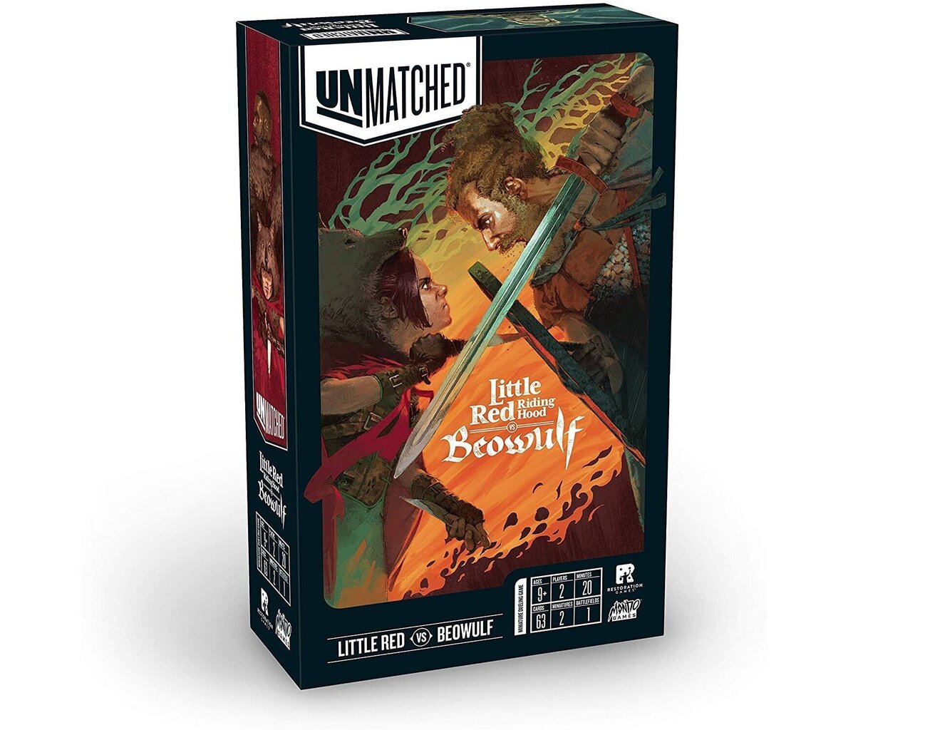 Lautapeli Unmatched: Punahilkka vs. Beowulf, EN hinta ja tiedot | Lautapelit ja älypelit | hobbyhall.fi