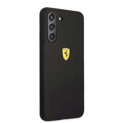 Ferrari Liquid Silicone Metal Logo Case suojakuori Samsung Galaxy S21 FE 5G Black hinta ja tiedot | Puhelimen kuoret ja kotelot | hobbyhall.fi