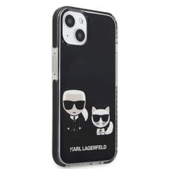 Karl Lagerfeld TPE Karl and Choupette Case suojakotelo iPhone 13 mini Black hinta ja tiedot | Puhelimen kuoret ja kotelot | hobbyhall.fi