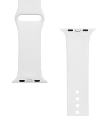Tactical 499 Silikoniranneke Apple Watch 1/2/3/4/5/6/7/SE 42/44/45mm Valkoinen hinta ja tiedot | Älykellojen ja aktiivisuusrannekkeiden lisätarvikkeet | hobbyhall.fi