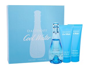 Davidoff Cool Water EdT -lahjapakkaus naiselle, 100 ml + 75 ml + 75 ml hinta ja tiedot | Davidoff Hajuvedet ja kosmetiikka | hobbyhall.fi