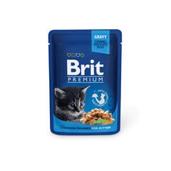 Säilykkeitä kissoille pussissa Brit Premium Chicken Chunks Kitten 100g x 24 kpl hinta ja tiedot | Kissanruoka | hobbyhall.fi