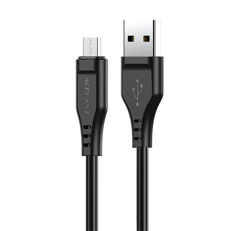 Kaapeli Acefast C3-09 - USB ja MicroUSB - 2,4 A, 1,2 metriä, musta hinta ja tiedot | Puhelinkaapelit | hobbyhall.fi