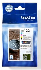 Brother LC422VALDR, eri värejä hinta ja tiedot | Mustekasetit | hobbyhall.fi