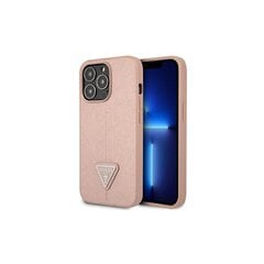 Guess kotelo iPhone 13 Pro Max 6,7 "GUHCP13XPSATLP vaaleanpunaiselle kovakuorelle Saffiano Triangle Logo hinta ja tiedot | Puhelimen kuoret ja kotelot | hobbyhall.fi
