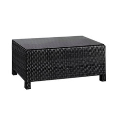 Sohvapöytä SEVILLA New 71x71xH30cm, musta hinta ja tiedot | Puutarhapöydät | hobbyhall.fi