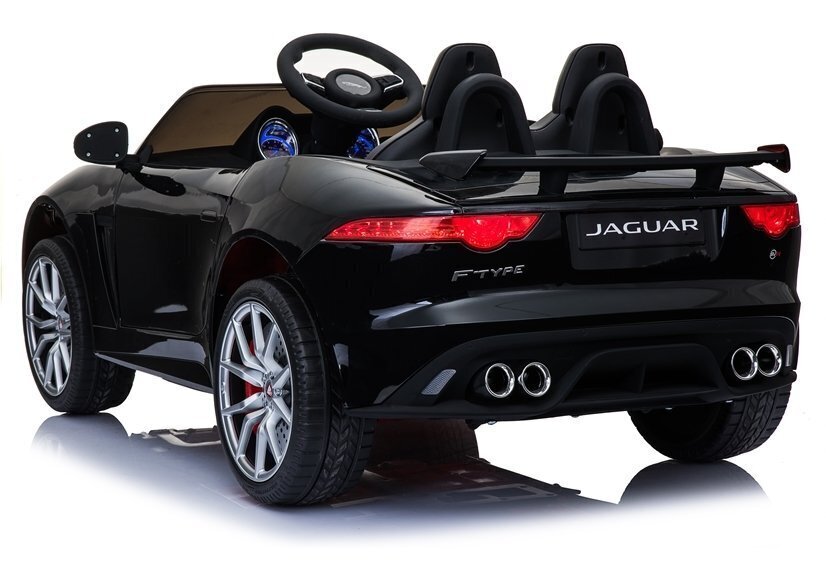 Yksipaikkainen lasten sähköauto Jaguar F-Type, kiiltävän musta hinta ja tiedot | Lasten sähköautot | hobbyhall.fi