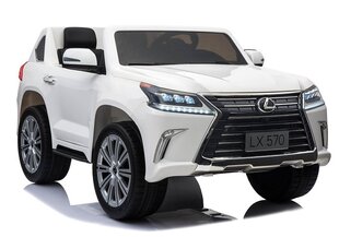 Kaksipaikkainen lasten sähköauto Lexus DK-LX570, valkoinen hinta ja tiedot | Lasten sähköautot | hobbyhall.fi