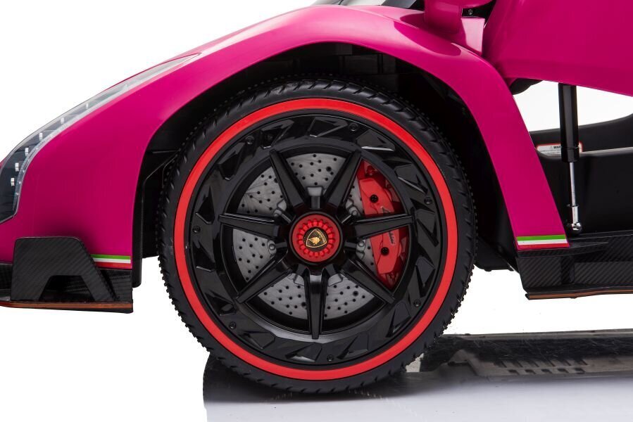 Kaksoissähköauto lapsille Lamborghini Veneno, pinkki hinta ja tiedot | Lasten sähköautot | hobbyhall.fi