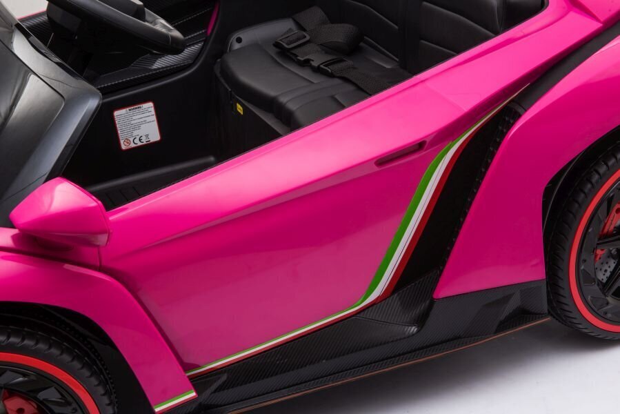 Kaksoissähköauto lapsille Lamborghini Veneno, pinkki hinta ja tiedot | Lasten sähköautot | hobbyhall.fi