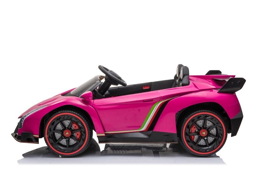 Kaksoissähköauto lapsille Lamborghini Veneno, pinkki hinta ja tiedot | Lasten sähköautot | hobbyhall.fi