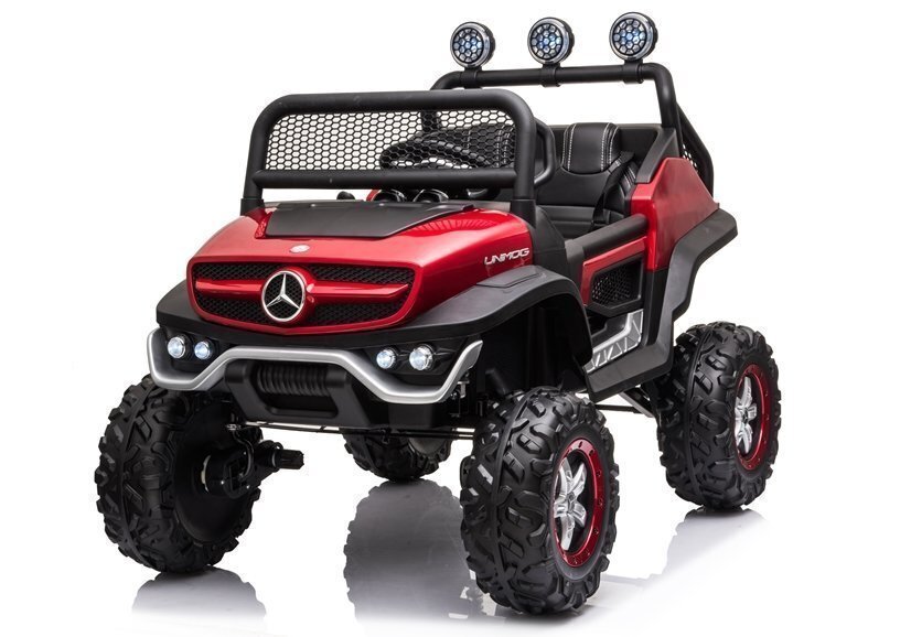 Yksipaikkainen sähköauto lapsille Mercedes Unimog S, punainen hinta ja tiedot | Lasten sähköautot | hobbyhall.fi