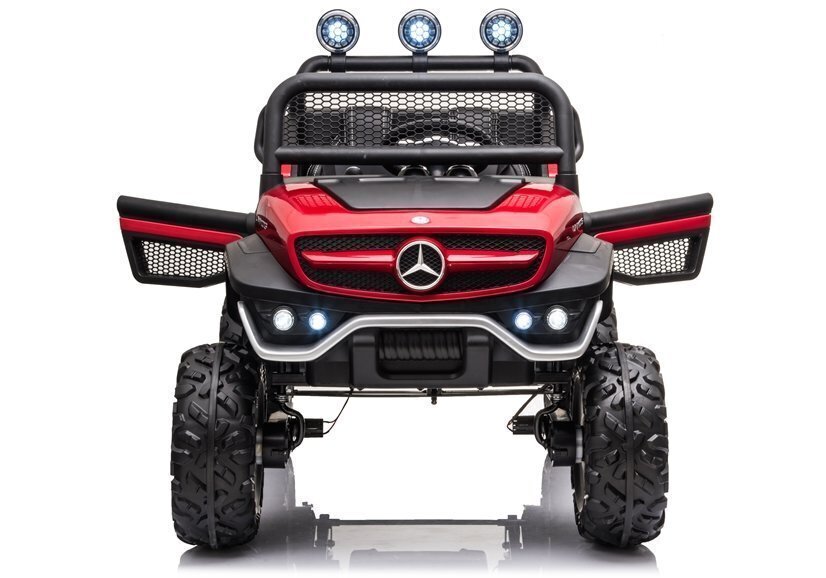 Yksipaikkainen sähköauto lapsille Mercedes Unimog S, punainen hinta ja tiedot | Lasten sähköautot | hobbyhall.fi