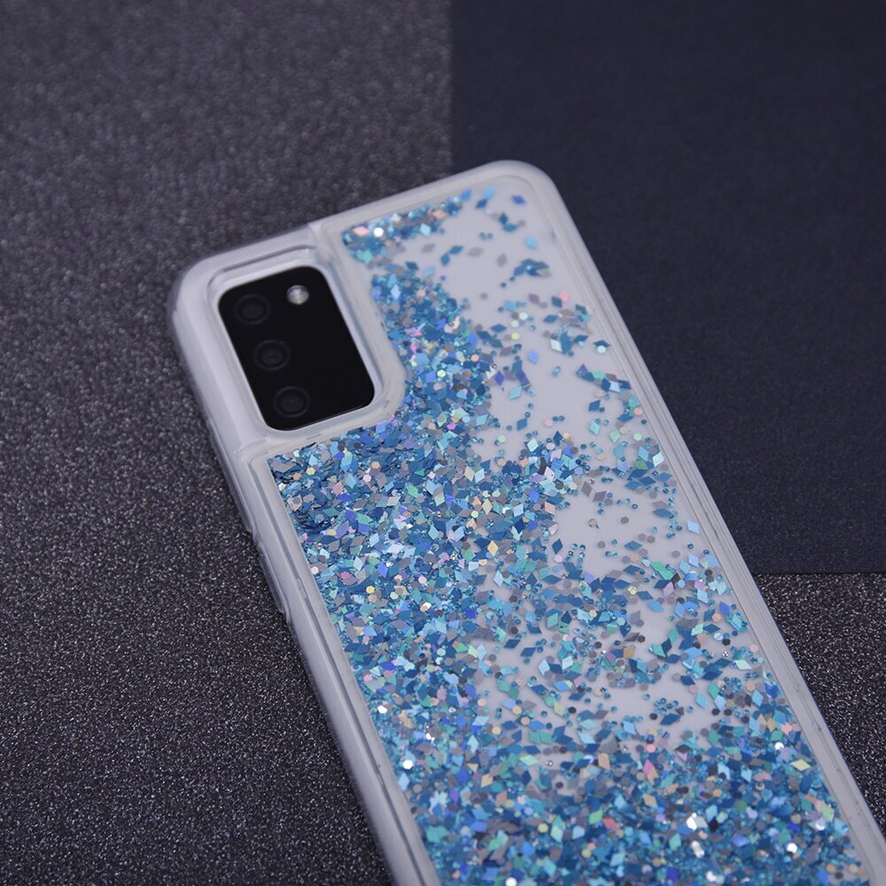 Liquid Sparkle TPU kotelo Samsung Galaxy A22 4G sininen hinta ja tiedot | Puhelimen kuoret ja kotelot | hobbyhall.fi