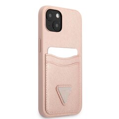 Guess Saffiano Double Card -kotelo iPhone 13 mini Pinkille hinta ja tiedot | Guess Puhelimet, älylaitteet ja kamerat | hobbyhall.fi