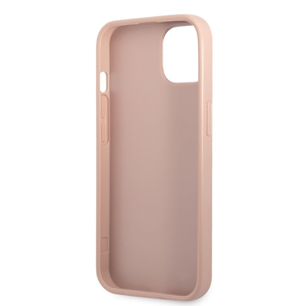 Guess Saffiano Double Card Case iPhone 13:lle Pink hinta ja tiedot | Puhelimen kuoret ja kotelot | hobbyhall.fi