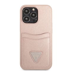 Guess Saffiano Double Card Case iPhone 13 Pro Pinkille hinta ja tiedot | Guess Puhelimet, älylaitteet ja kamerat | hobbyhall.fi