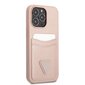 Guess Saffiano Double Card Case iPhone 13 Pro Max Pink -puhelimelle hinta ja tiedot | Puhelimen kuoret ja kotelot | hobbyhall.fi