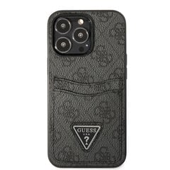 Guess 4G Saffiano kaksoiskorttikotelo iPhone 13 Pro Max, musta hinta ja tiedot | Puhelimen kuoret ja kotelot | hobbyhall.fi
