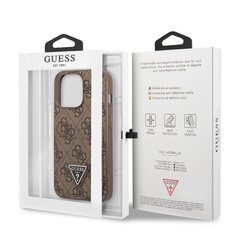 Guess 4G Saffiano kaksoiskorttikotelo iPhone 13 Pro Max, ruskea hinta ja tiedot | Puhelimen kuoret ja kotelot | hobbyhall.fi