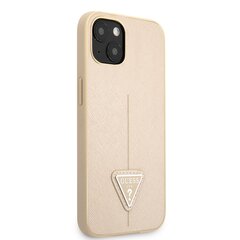 Guess PU Saffiano Triangle kotelo iPhone 13 mini, beige hinta ja tiedot | Puhelimen kuoret ja kotelot | hobbyhall.fi