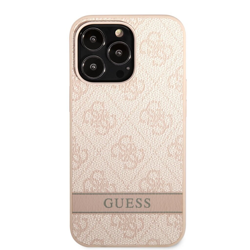 Guess PU 4G Stripe kotelo iPhone 13 Pro, vaaleanpunainen hinta ja tiedot | Puhelimen kuoret ja kotelot | hobbyhall.fi