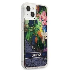 Guess nestemäinen glitter kukkakotelo iPhone 13 mini Sininen hinta ja tiedot | Puhelimen kuoret ja kotelot | hobbyhall.fi